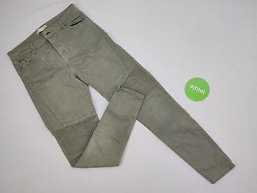 botki 35 ccc: Damskie spodnie Bershka – model biker, kolor khaki/oliwkowy. - Krój — 2