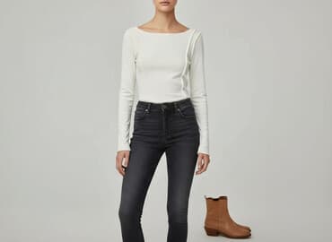 szara bluzka h m: H&M, Bluzka damska, rozmiar 2XS — 7