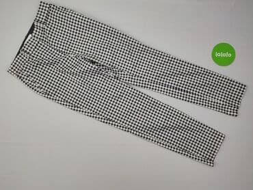 spodnie czerwone w kratę h m: H&M, Material trousers for women, size S — 2