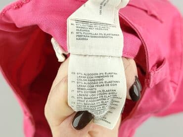 jaka bluzka do różowych spodni: Material trousers for women, size M — 6