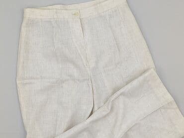 białe lniane spodnie zara: Spodnie materiałowe damskie, rozmiar XL — 1