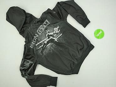 dresy icon: Męska bluza sportowa z kapturem IRON GYM – rozmiar M - Kolor: czarny — 3