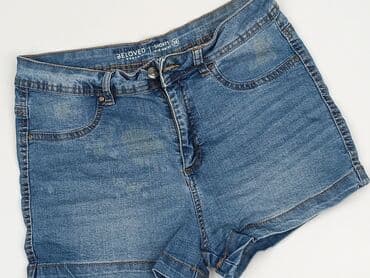 krótkie spodenki z wysokim stanem jeansowe: Beloved, Szorty damskie, rozmiar M — 2