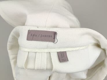 biale szerokie jeansy: Spodnie materiałowe damskie, rozmiar L — 4