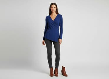 bluzki z dlugim rekawem basic: Bluzka damska, rozmiar S — 5