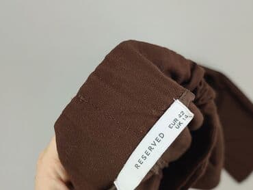 spodnie woskowane brązowe reserved: Material trousers for women, size XL — 4