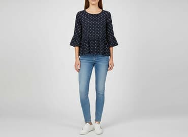 granatowe bluzki: Bluzka damska, rozmiar L — 6