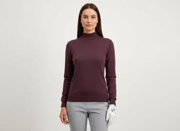 sweter z krótkim rękawem męski: Golf damski, rozmiar S — 6