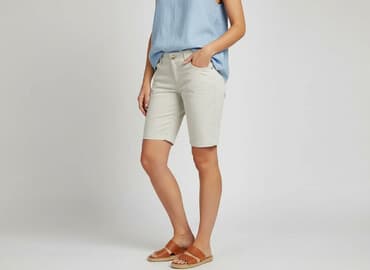 krótkie spodenki beżowe: Szorty damskie, rozmiar L — 7