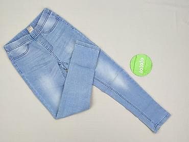 podkoszulek fox: Spodnie jeansowe, F&F, 8 lat, 122/128, stan - Idealny — 2