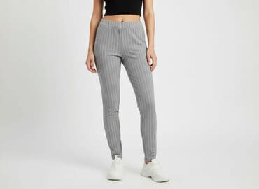 spodnie w paski pull and bear: PULL&BEAR, Material trousers for women, size S — 1