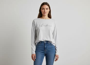 białe bluzki ze zlotym nadrukiem: Bluzka damska, rozmiar L — 6