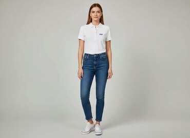 ea7 t shirt damski: Women`s polo shirt, size M — 1