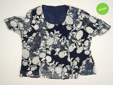 chabrowa bluzki plus size: Bluzka damska, rozmiar 6XL — 3