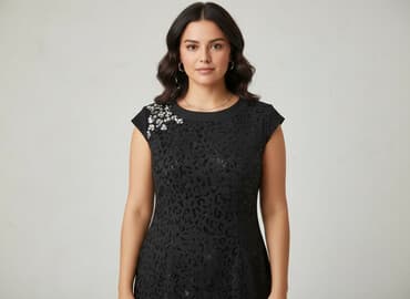 sukienki marynarkowe plus size: Women`s dress, size 2XL — 1