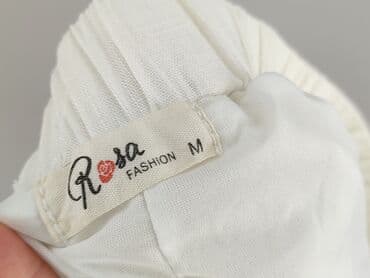 biale szerokie jeansy: Spodnie materiałowe damskie, rozmiar M — 4