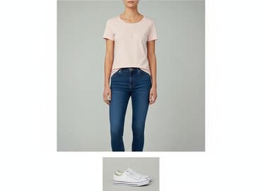 off pink t shirty: T-shirt damski, rozmiar S — 1