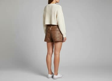 szorty z eko skóry zara: Shein, Szorty damskie, rozmiar M — 7