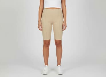 legginsy beżowe push up: Bershka, Legginsy Krótkie damskie, rozmiar S — 1