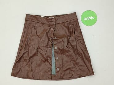 brązowe spodnie woskowane stradivarius: Stradivarius, Spódnica damska, rozmiar XS — 3