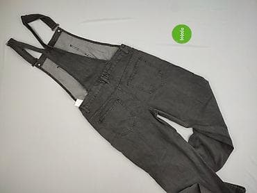 mbappe tshirt: Męskie ogrodniczki jeansowe MAN BoohooMAN - Kolor: grafitowy/szary — 3