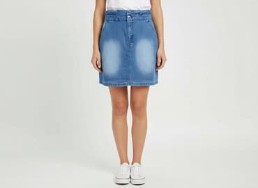 spódniczka alex biało niebieska: Beloved, Spódnica damska, rozmiar M — 8