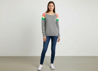 kurt cobain sweter w paski: AJC, Sweter damski, rozmiar M — 9