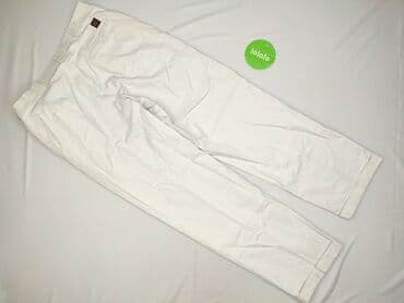 biale szerokie jeansy: Chinosy dla mężczyzn, rozmiar L — 3