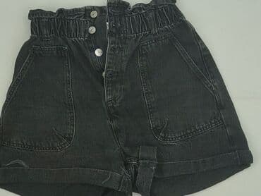 zara spodnie czarne z wysokim stanem: Zara, Szorty damskie, rozmiar M — 1