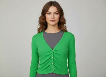 zara zielony sweter: Zara, Kardigan damski, rozmiar M — 1