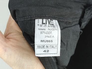 czarny: Spodnie materiałowe damskie, rozmiar XL — 5