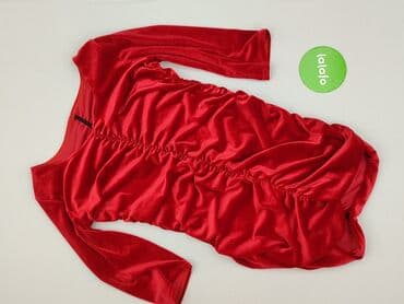 czerwona sukienka czarne rajstopy: Sukienka damska, M — 2