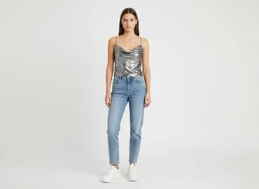 koszulka z guzikami h m: Divided, Top damski, rozmiar L — 7