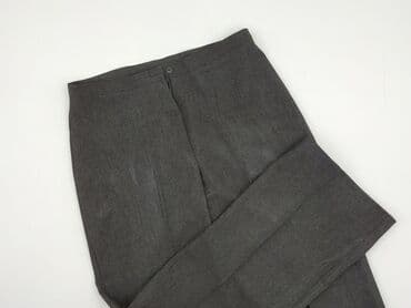 szare szerokie jeansy: Spodnie materiałowe damskie, rozmiar XL — 1