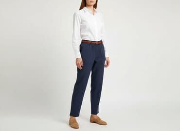 monnari wyprzedaż spodnie: Spodnie materiałowe damskie, rozmiar S — 6