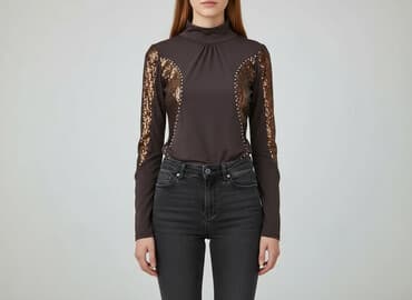 srebrne bolerko do sukienki: Bluzka damska, S — 7