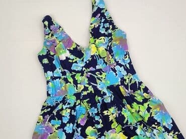 niebieska sukienka w kwiaty na wesele: Sukienka damska, rozmiar S — 2