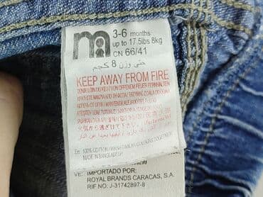 джинсова куртка: Denim pants, 3-6 months, condition - Good — 5