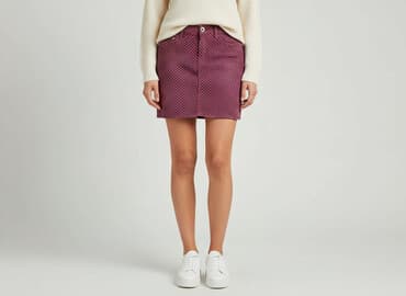 czerwona sukienka w groszki h m: H&M L.O.G.G., Spódnica damska, rozmiar S — 9