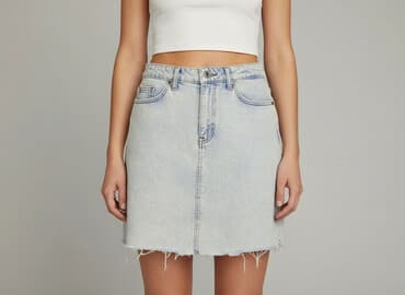 spodenko spódniczka jeans: Boohoo, Spódnica damska, rozmiar L — 7