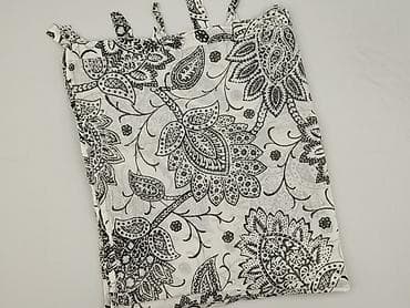 Zasłona panelowa na szelkach – biało‑czarna, z roślinnym, orientalnym