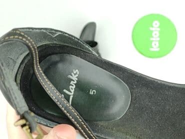 beżowe buty na koturnie ccc: Clarks, Sandały damskie, 38 — 6