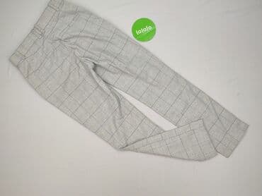 spodnie czerwone w kratę h m: H&M, Material trousers for women, size XS — 4