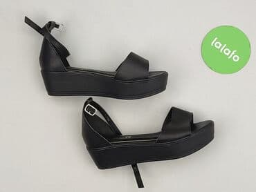 czarne sandały płaskie ccc: Sandały damskie, 39 — 4
