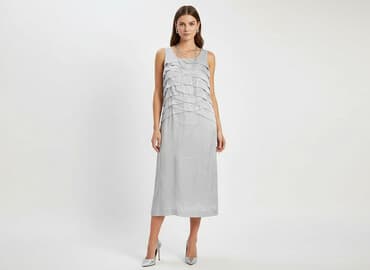 srebrne sukienki z cekinami: Sukienka damska, rozmiar S — 1