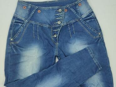 spodnie jeansy z wysokim stanem: Denim, Jeansy damskie, rozmiar M — 2