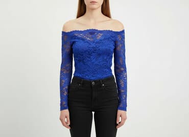 koronkowe bluzki z krótkim rekawem: CoolCat, Bluzka damska, rozmiar XS — 6