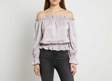 liliowa bluzki zara: Bluzka damska, rozmiar S — 6