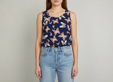 bluzki z printem: Top damski, rozmiar S — 5