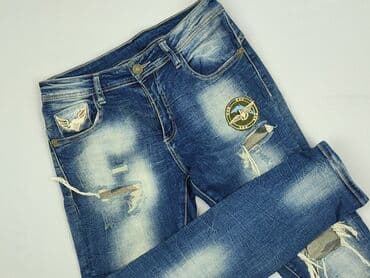 patchworkowe jeansy: Jeans for women, size M — 2